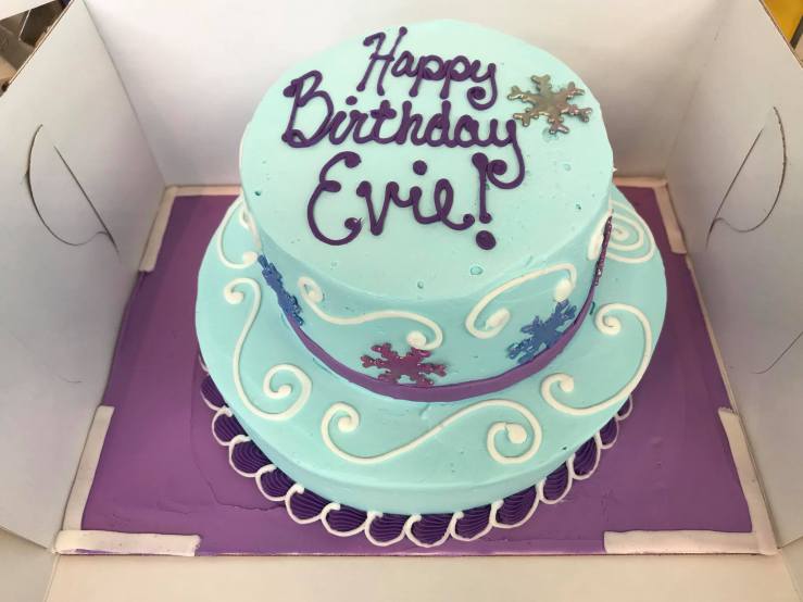 frozen disney movie cake ice creamsnow flakes