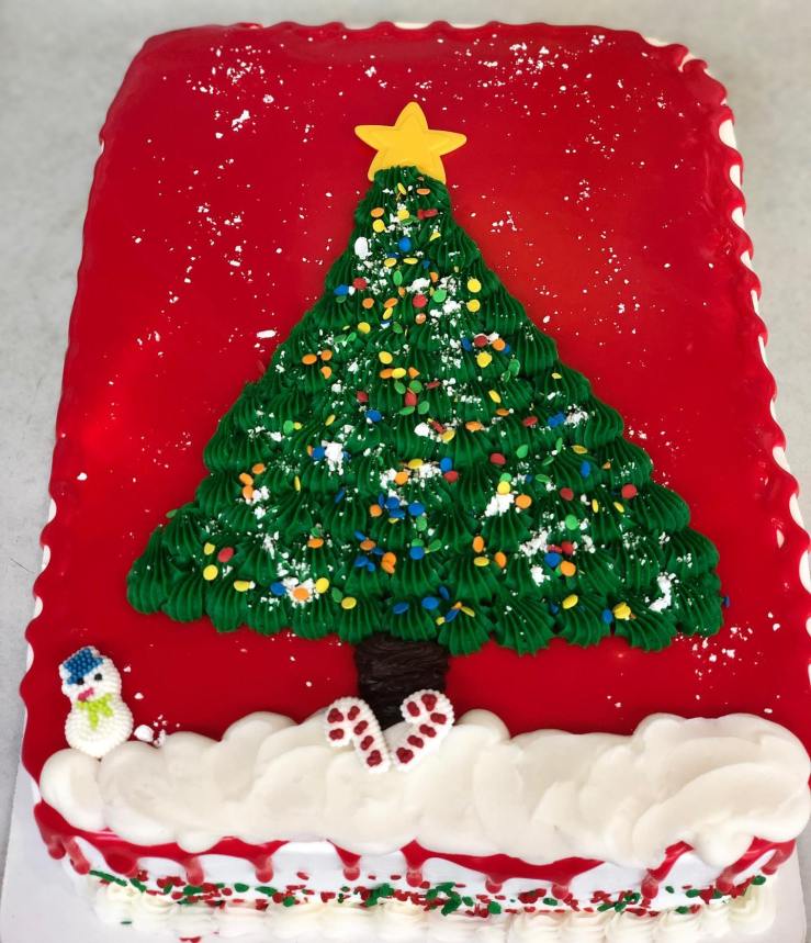 Christmas winter snow ice cream cake 